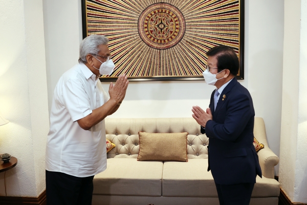 박병성 국회의장은 20일(현지시간) 스리랑카 라자팍사 대통령과 면담하고 양국 경제협력에 대해 논의했다.